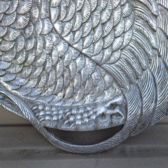 Stunning Vintage Arthur Court Sculpted Cast Aluminum Turkey Serving Platter - Picture 6 of 10
